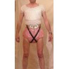 Selfbondage cumulant les fétichismes avec un cadenas à combinaison